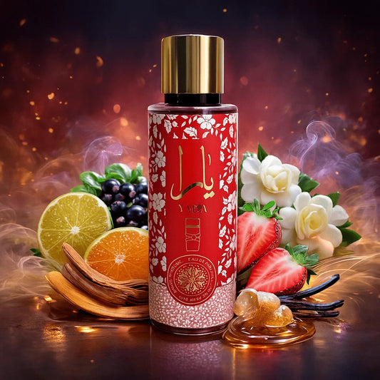 Brume Parfumée Yara 250ml - Gourmande Orientale Fraise Vanille Musc Femme