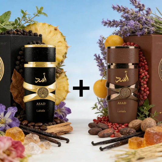 Coffret Lattafa Asad Homme 2x100ml - Asad + Asad Bourbon EDP Unisexe