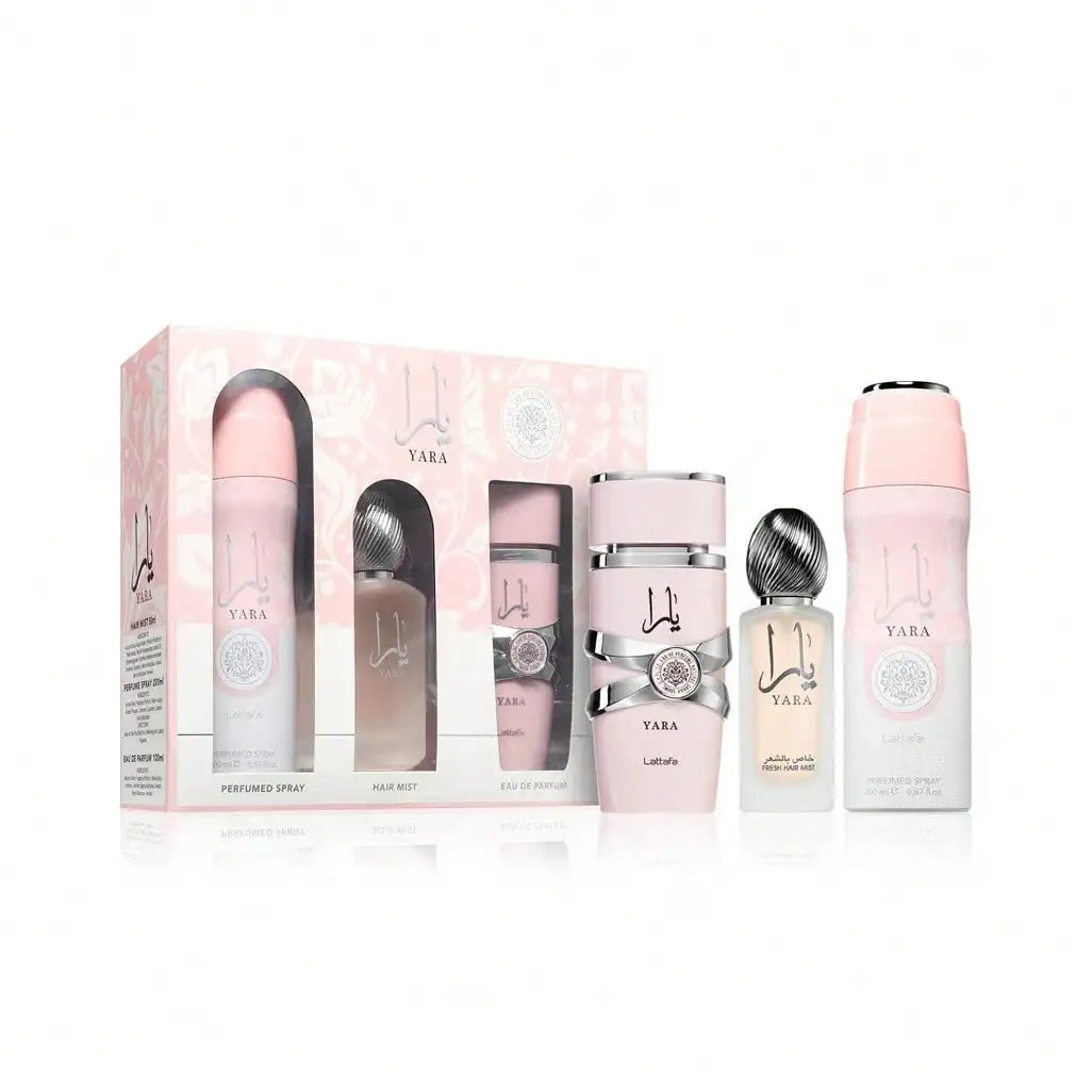 Coffret Lattafa Yara 3 Pièces - EDP 100ml + Déodorant + Brume Cheveux Femme
