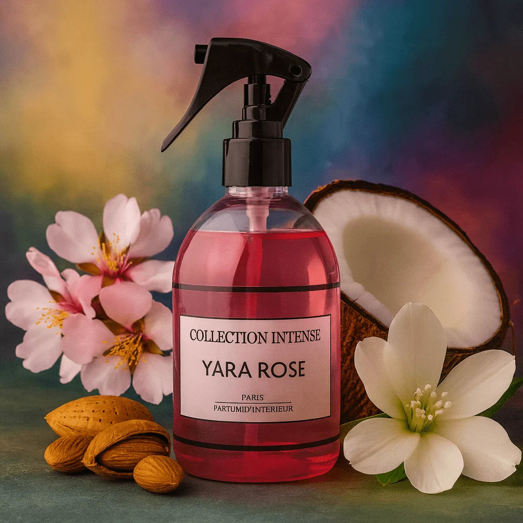 Parfum d'Intérieur YARA ROSE 250ml - Senteur Florale Rose & Vanille pour Maison et Textile
