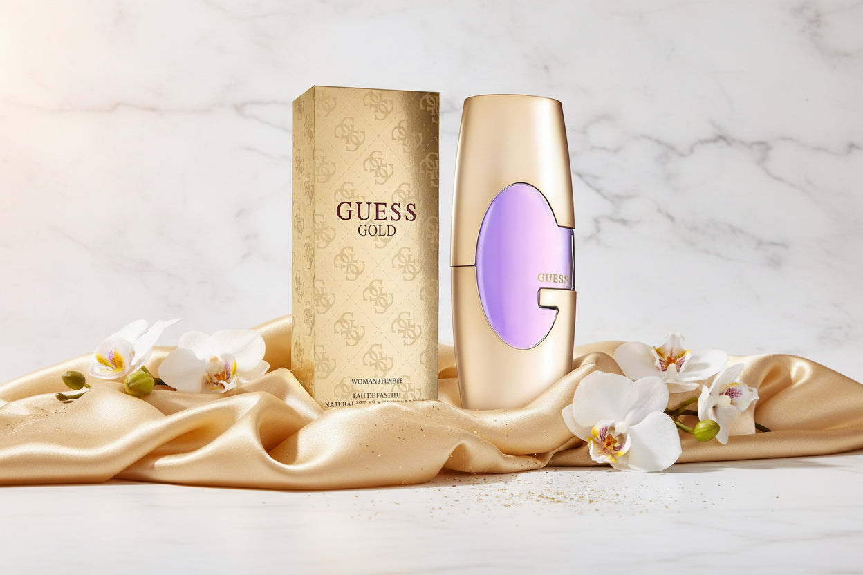 GUESS Gold, Eau de Parfum pour Femme, Parfum Floral Oriental, Senteur Luxueuse et Sophistiquée, Longue Durée
