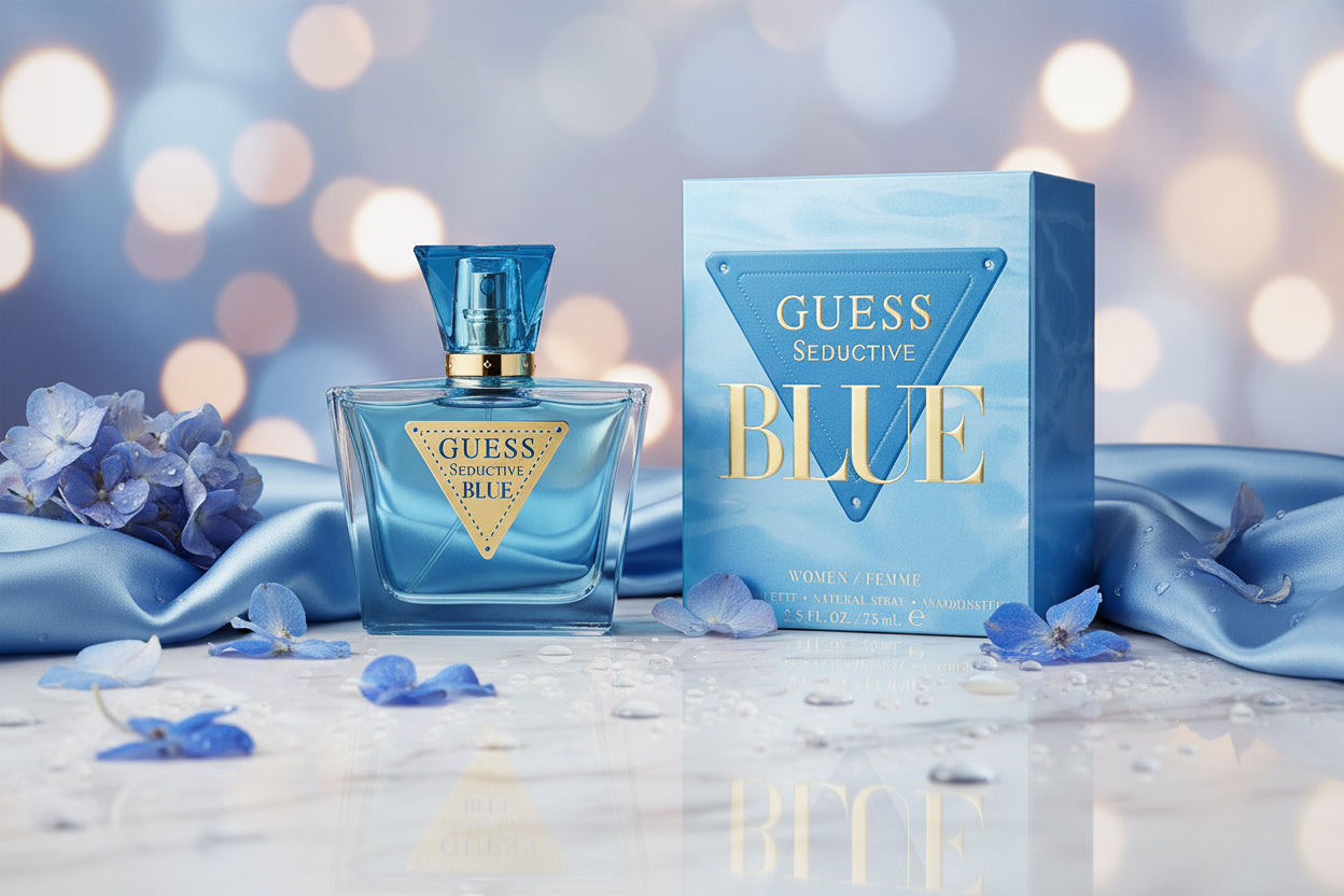GUESS Seductive Blue, Eau de Toilette pour Femme, Parfum Floral et Fruitée, Senteur Fraîche et Addictive, Longue Durée