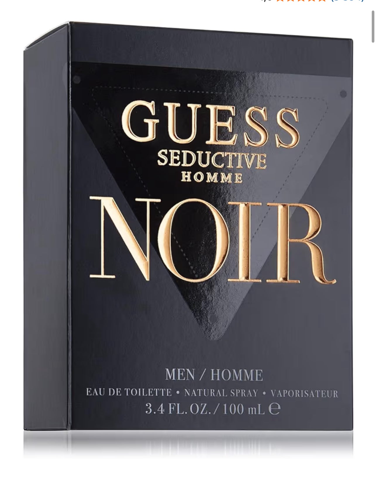 GUESS Seductive Noir, Eau de Toilette, Parfum Homme, Oriental Fougère Épicé, Parfum Sensuel Longue Durée