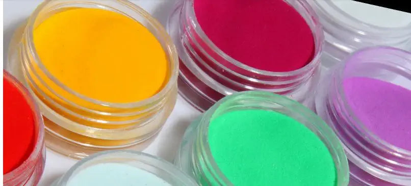 Lot 12 Couleurs Poudre Sculptée Acrylique - Poudre Cristal Liquide Cristal Manucure Paillettes Nail Art 3D Décoration Builder Polymère