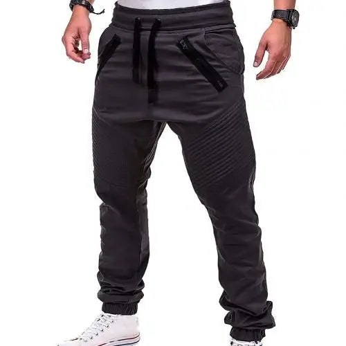 Pantalon Sport Homme avec Zip et Poches - Cordon de Serrage