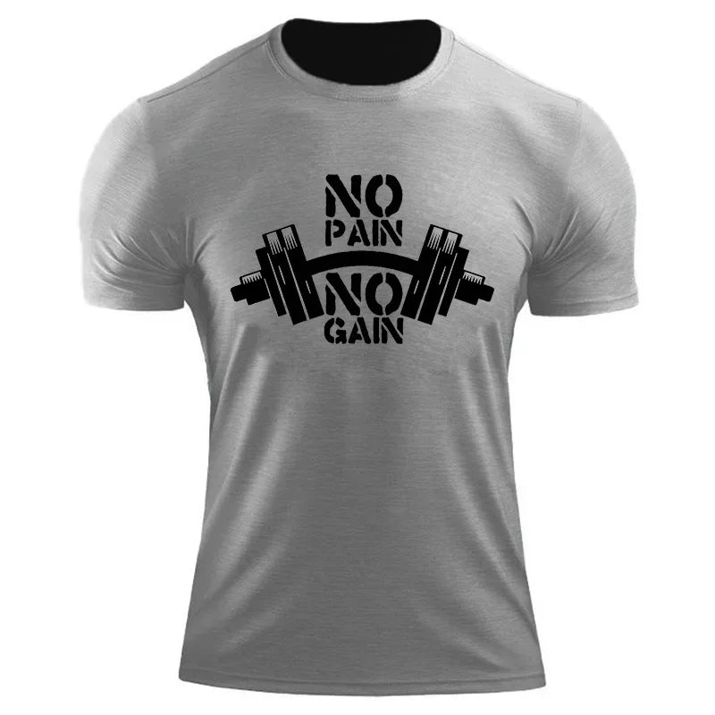 T-Shirt Homme 'No Pain No Gain' - Style Streetwear Harajuku Y2K