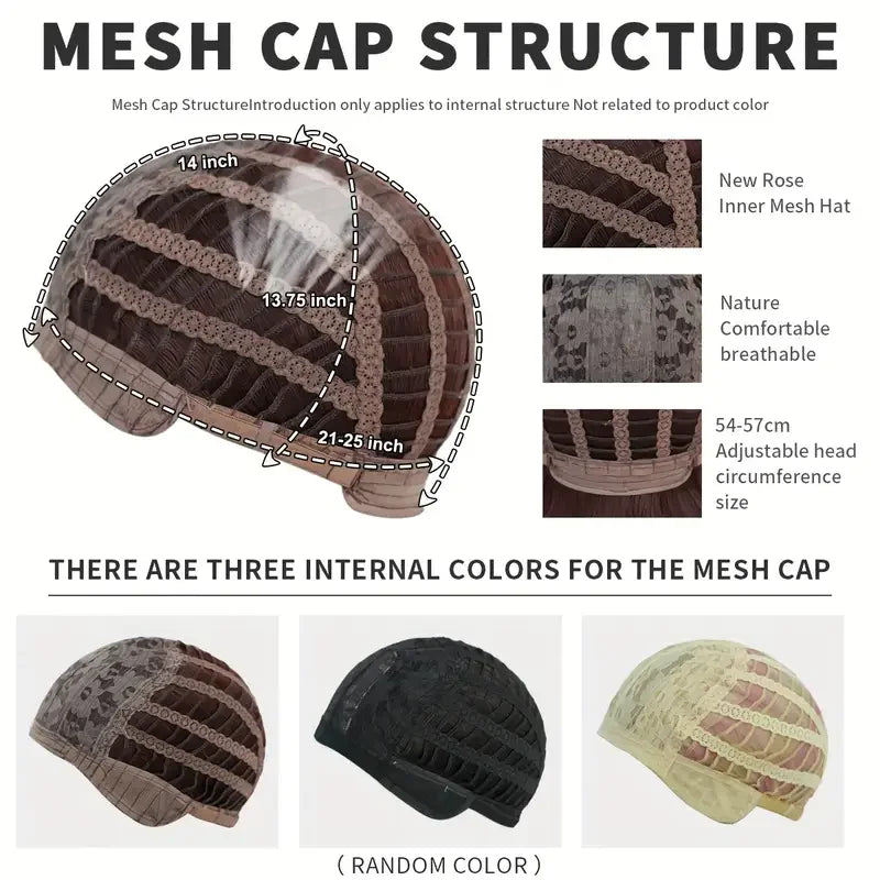 Perruque Bob Bouclée Synthétique avec Frange - Style Naturel pour Femmes