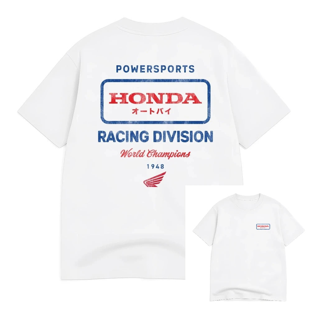 T-Shirt Homme Moto Rétro Honda - Hip-Hop Racing Vintage