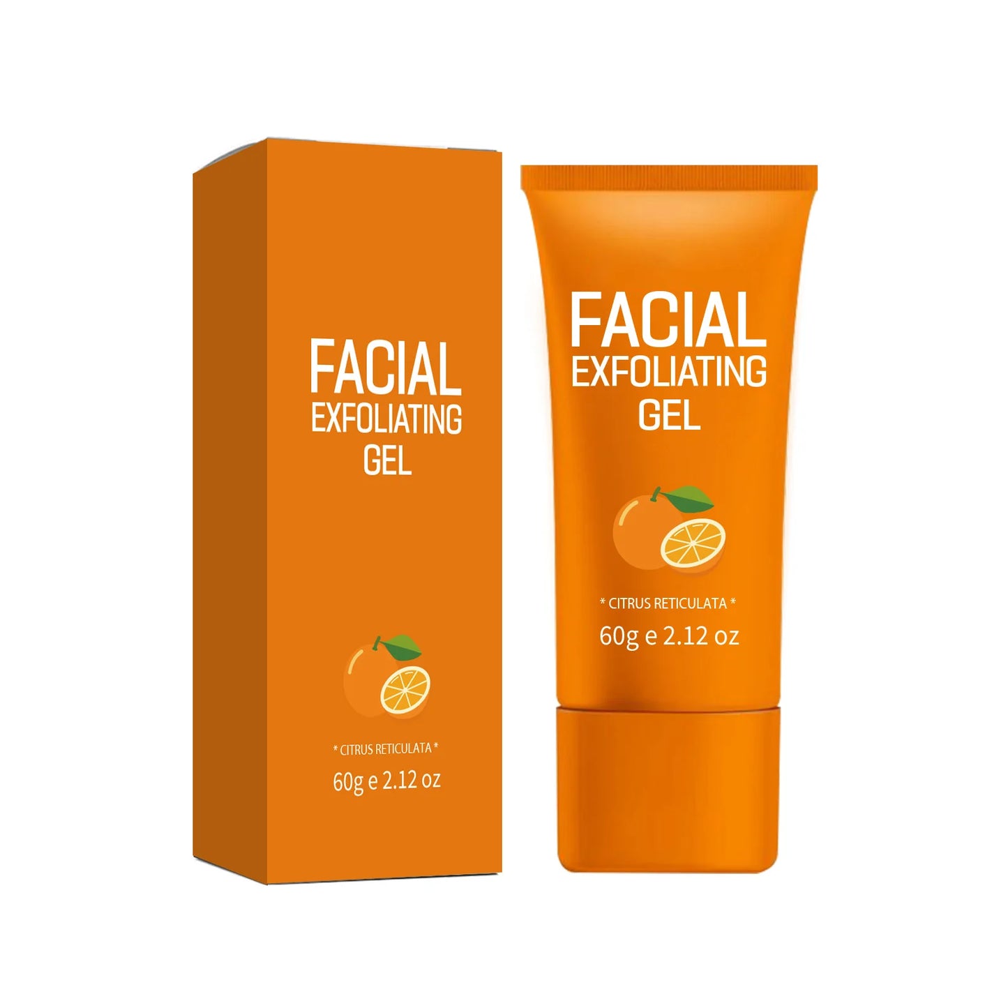Gel Exfoliant Orange 60g - Gommage Visage Corps Hydratant Blanchissant Nettoyant Doux