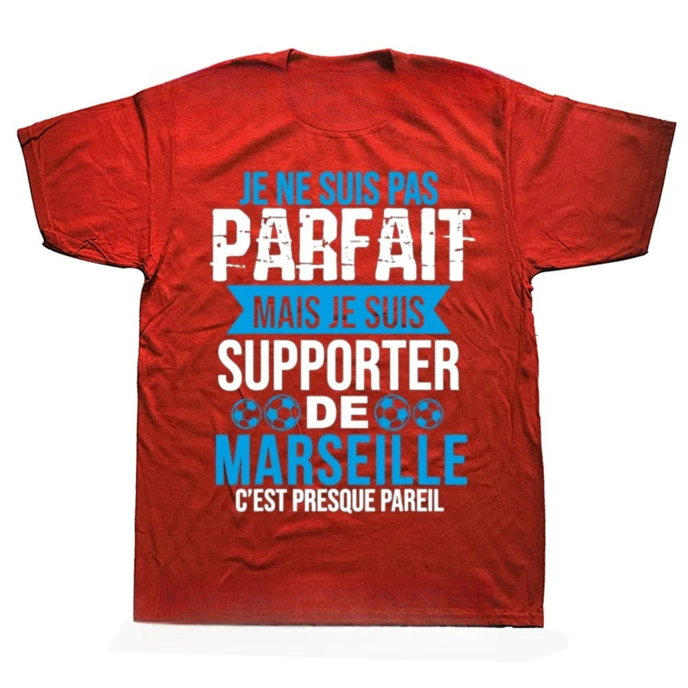 T-Shirt Homme Marseille Graphique - 100% Coton Casual Fashion