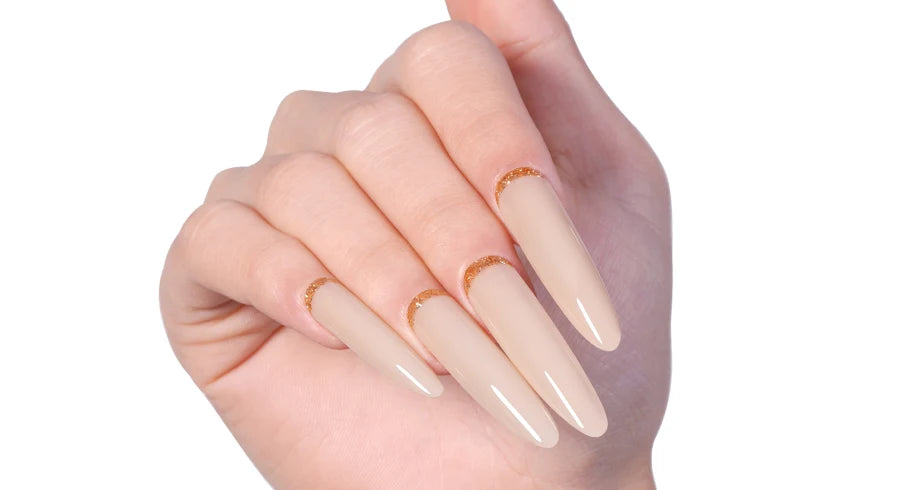 Capsules Ongles Amande 180pcs - Faux Ongles Longs Acrylique Givré Semi-Adhésif 12 Tailles Extension Manucure