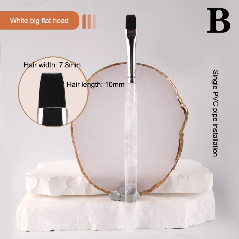 Pinceau Nail Art Motifs Photothérapie Acrylique Ongles UV Gel Extension Builder Coating Peinture DIY Manucure Accessoires