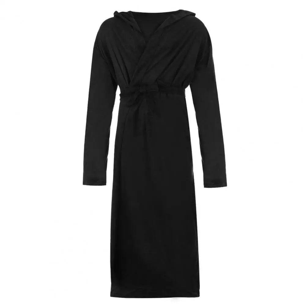 Peignoir Homme Flanelle à Capuche - Robe de Chambre Polaire Hiver