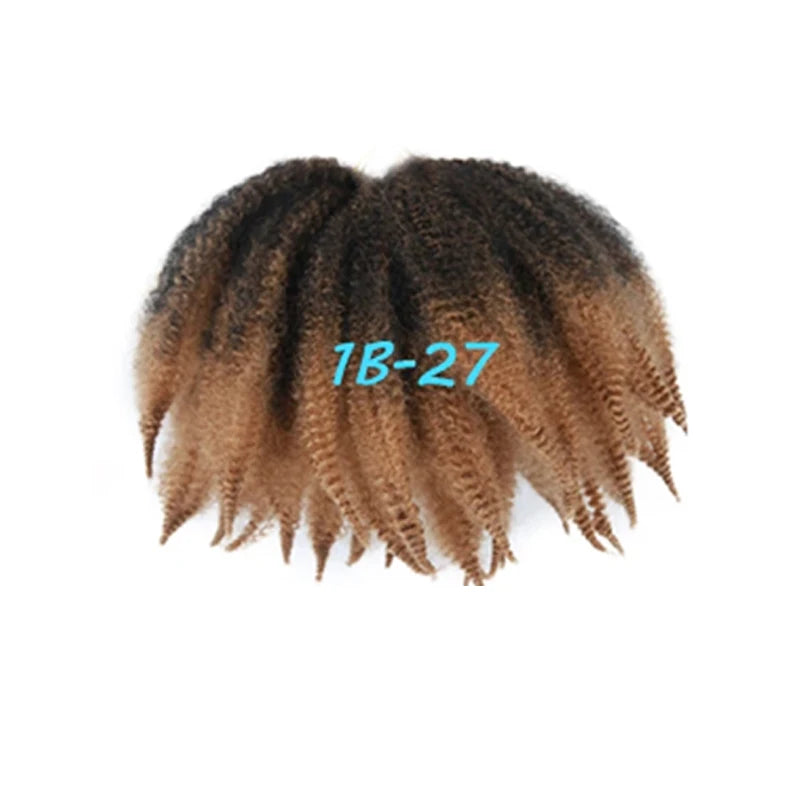 Extension Tresses Synthétiques 8 Pouces - Mèches Crochet Afro Kinky Twist Douces Curl Locks
