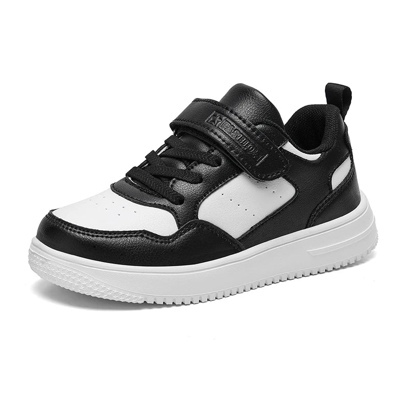 Baskets Skateboard Enfant - Chaussures Blanches Confortables Antidérapantes Casual Printemps