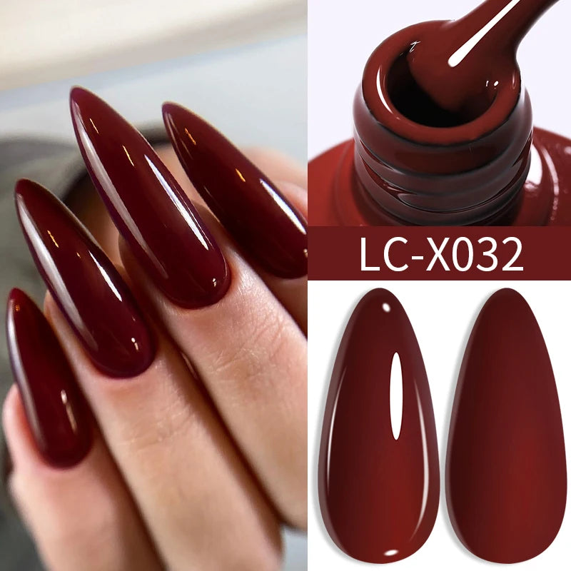 Vernis Gel LILYCUTE Ancora Red Automne Hiver - Semi-Permanent Soak Off UV LED Manucure Nail Art