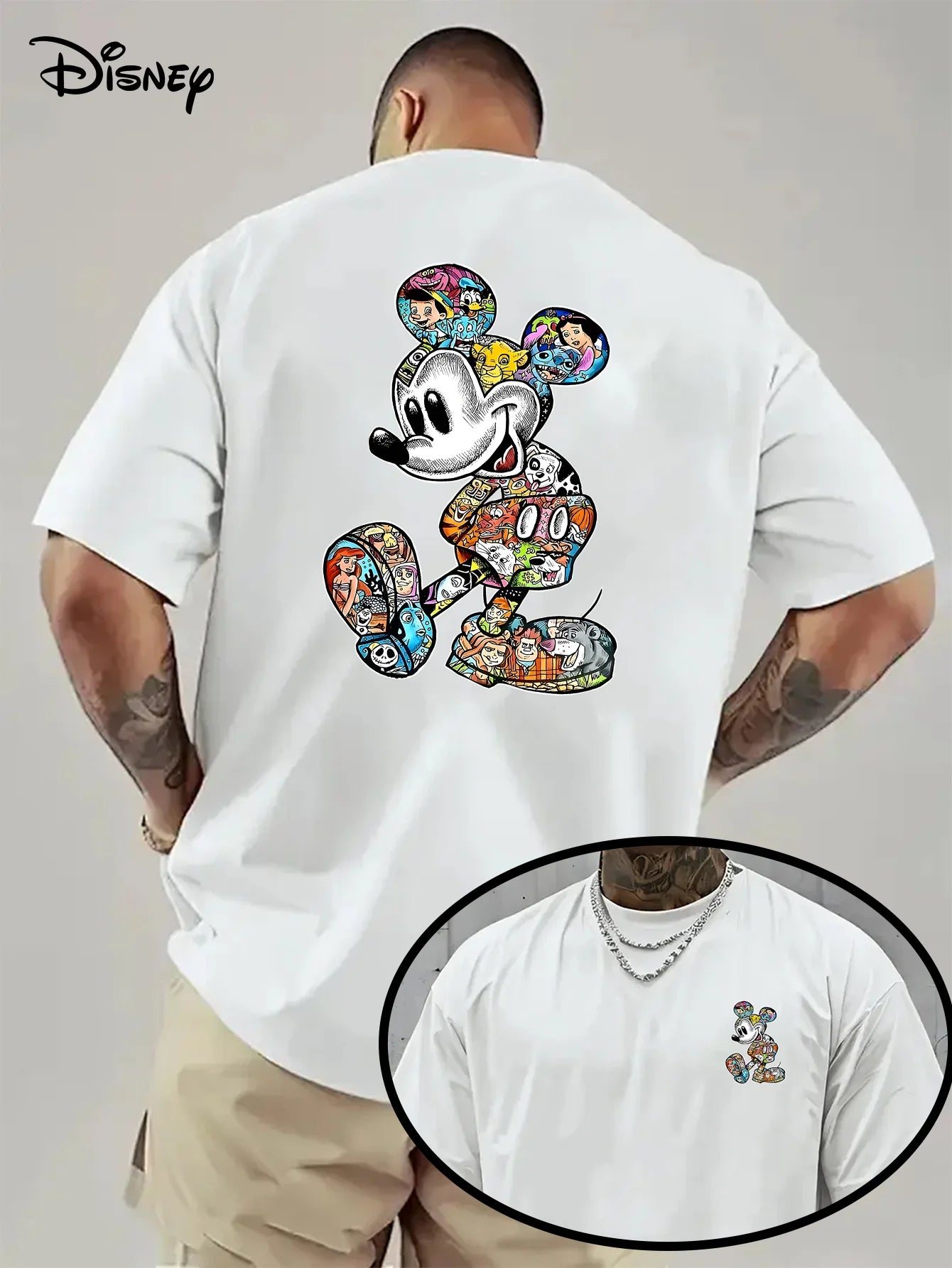 T-Shirt Enfant Disney Mickey Mouse Coton Pur - Manches Courtes Respirant Loose Été 2025