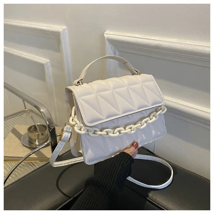 Sac à Main Femme Rétro Petit Carré Chaîne - Épaule Bandoulière Automne Hiver