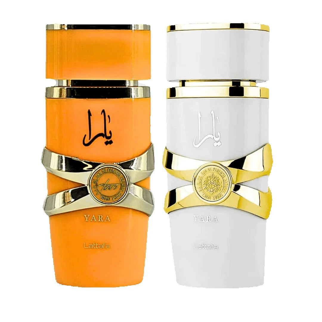 Coffret Lattafa 2x100ml Yara Me & Yara Tous - Eau de Parfum Tropical Gourmand Caramel Mangue Santal