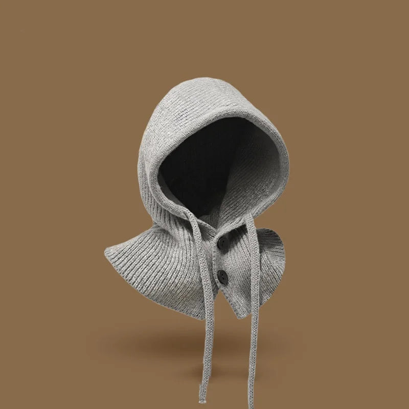 Bonnet Cagoule Enfant Hiver - Écharpe Intégrée Tricot Protection Oreilles