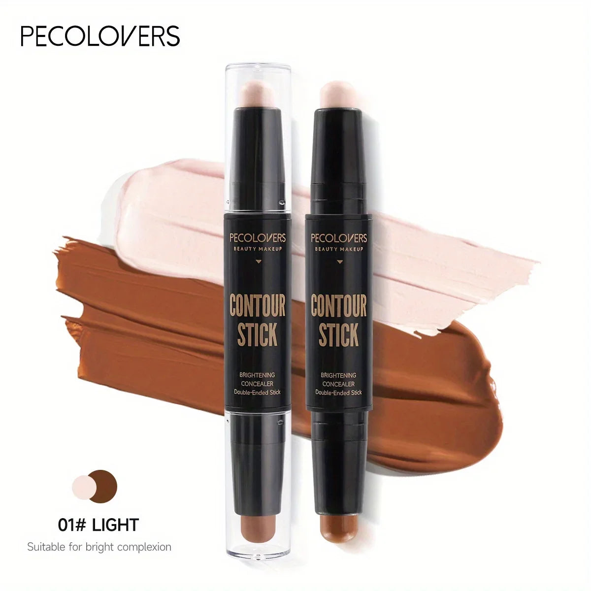 Stylo Highlighter Double Embout Visage - Liquide Waterproof Contouring Fond de Teint Correcteur Maquillage
