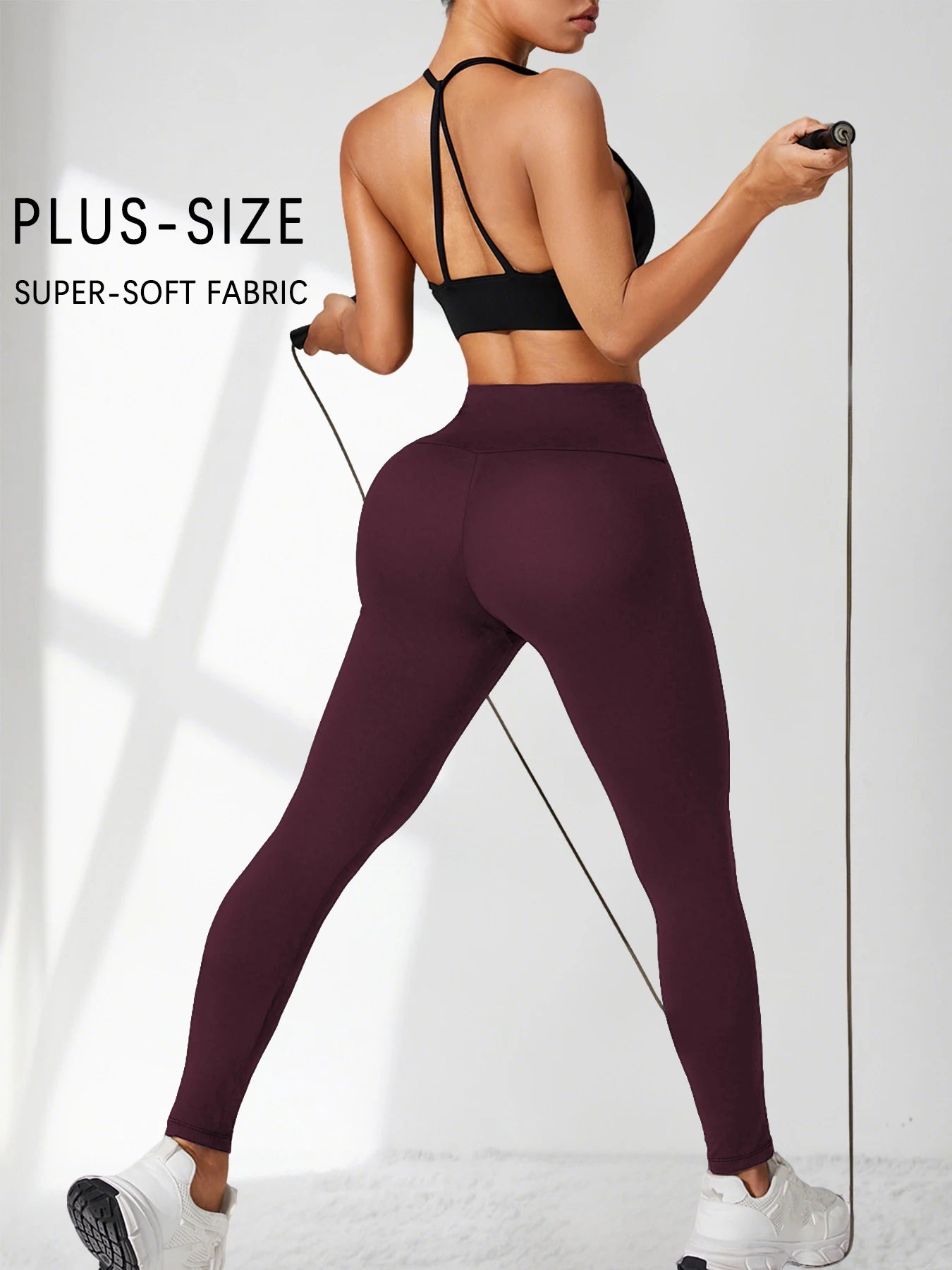 Legging Femme Grande Taille Taille Haute - Super Doux Contrôle Ventre Confort Yoga Running Casual