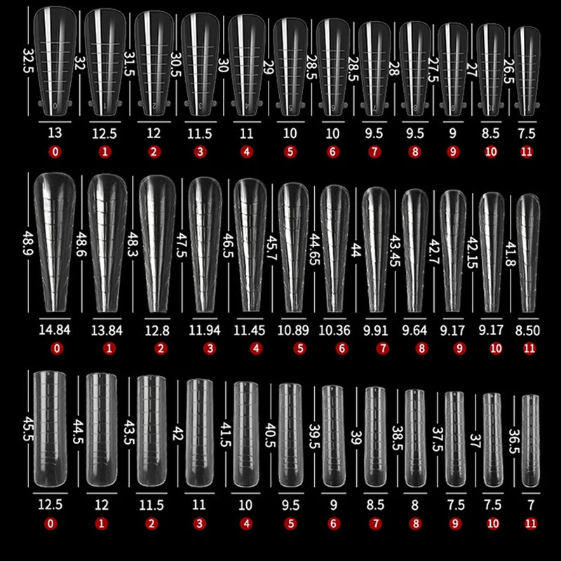 Lot 288pcs Capsules Ongles Acrylique Moules Nail Art UV Gel Extension Rapide Construction Dual Forms Accessoires Outils