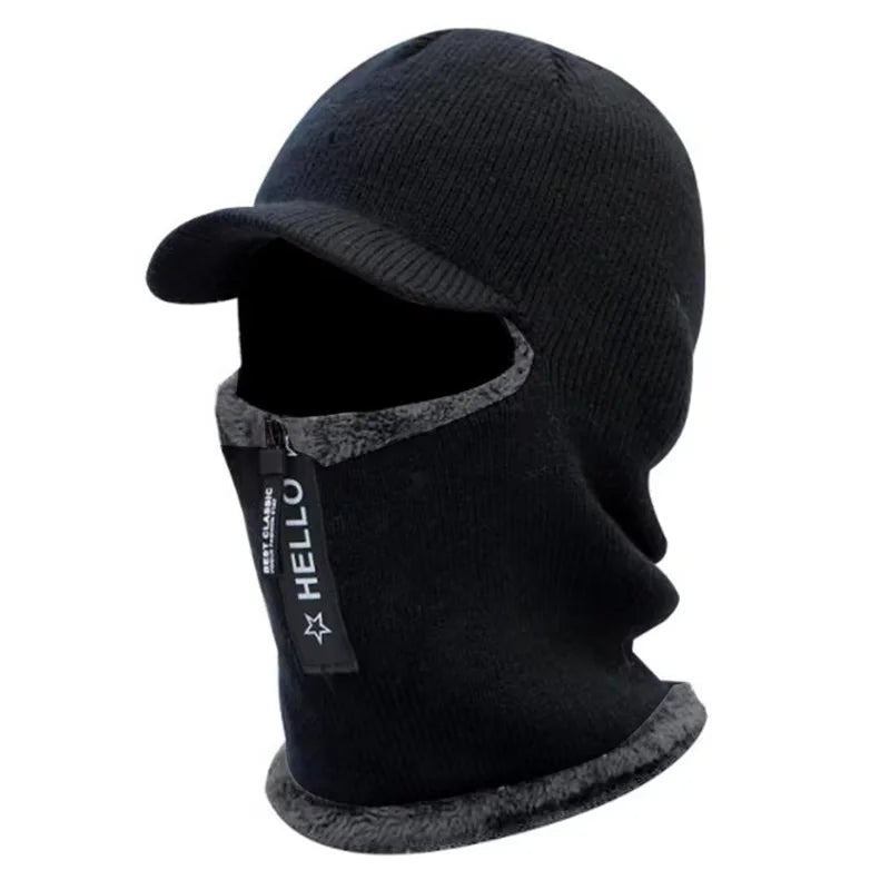 Bonnet Tricoté Unisexe Hiver - Chapeau Polyester Coupe-Vent Protection Oreilles | Cyclisme Extérieur