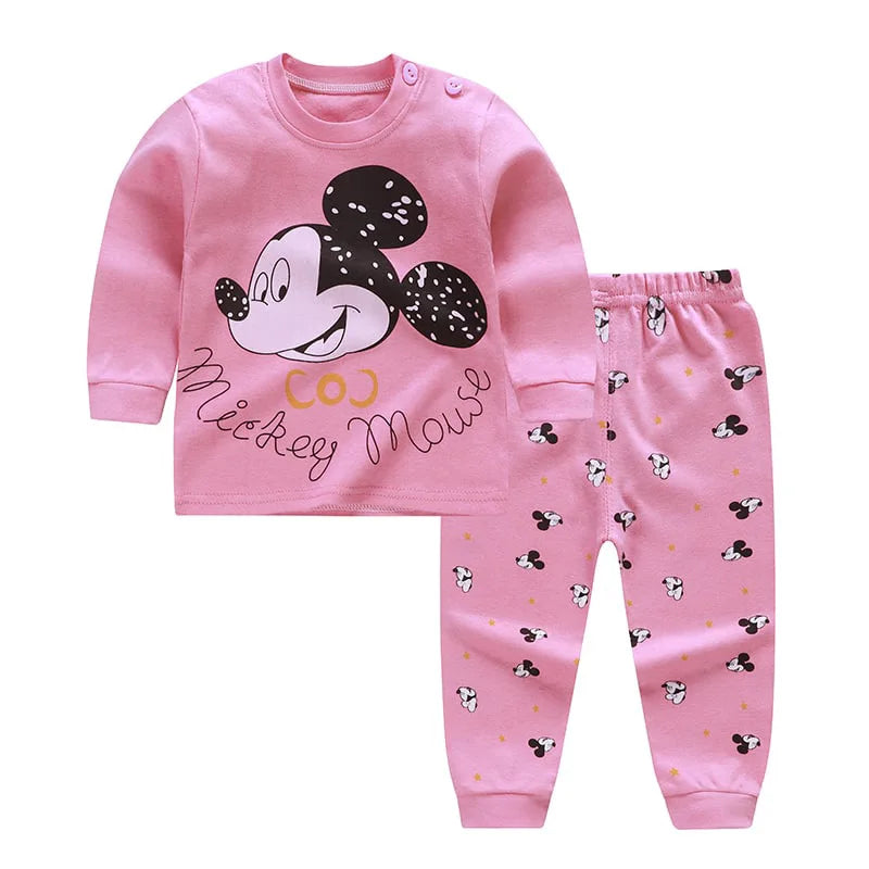 Pyjama Enfant Disney Mickey - Ensemble Coton 2 Pièces Garçon Fille