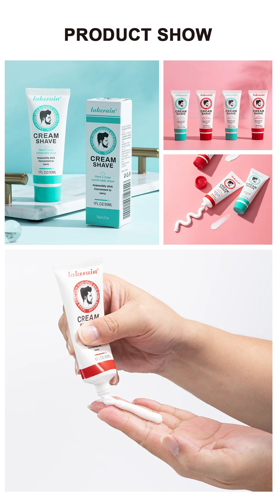 Crème à Raser Naturelle Homme - Mousse Riche Adoucit Barbe Rasage Facile Tous Types de Barbe