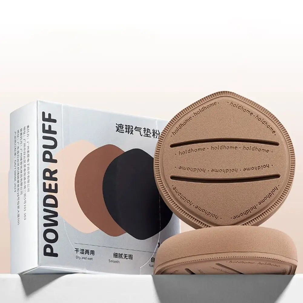 Houppette Maquillage Barbe à Papa - Éponge Douce Épaisse Coussin Air Poudre Fond de Teint Correcteur Sec Humide