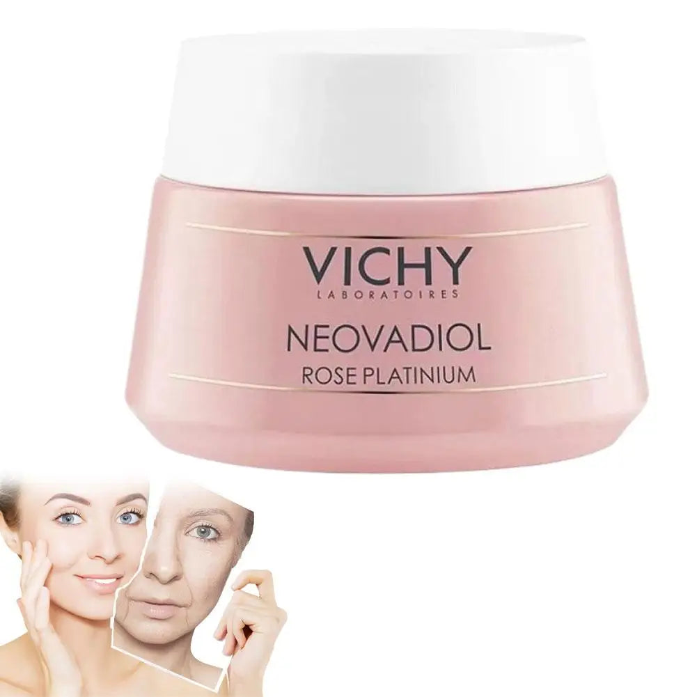 Crème Vichy Rose Platine 50ml - Hydratant Anti-Âge Réparation Rougeurs Sensibilité Peau Automne Hiver