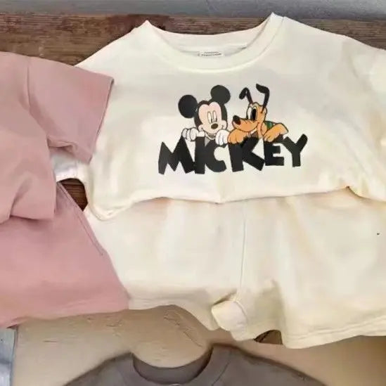 Ensemble Enfant Mickey Disney 2 Pièces Été - T-Shirt + Short Unisexe