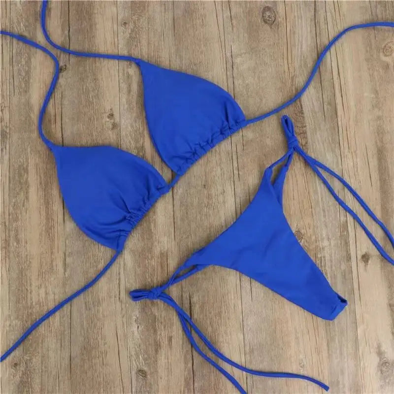 Bikini Femme Sexy Push-Up Été - Maillot 2 Pièces String Plage Beachwear