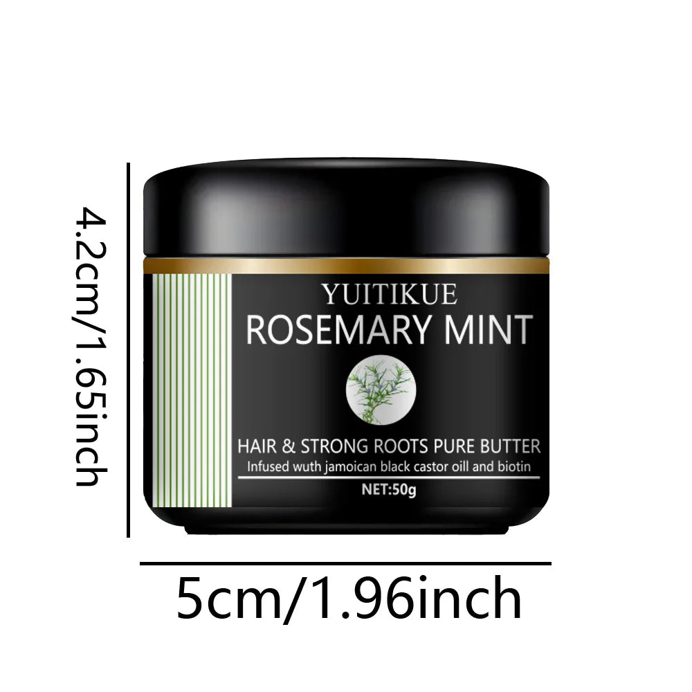 Beurre Capillaire Romarin Menthe - Ricin Noir Biotine Fortifiant 50g