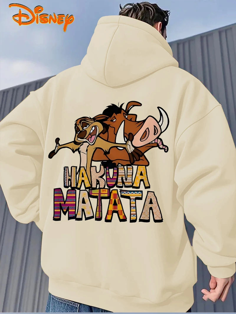 Sweat à Capuche Disney Hakuna Matata - Cartoon Loose Casual Automne Hiver Unisexe