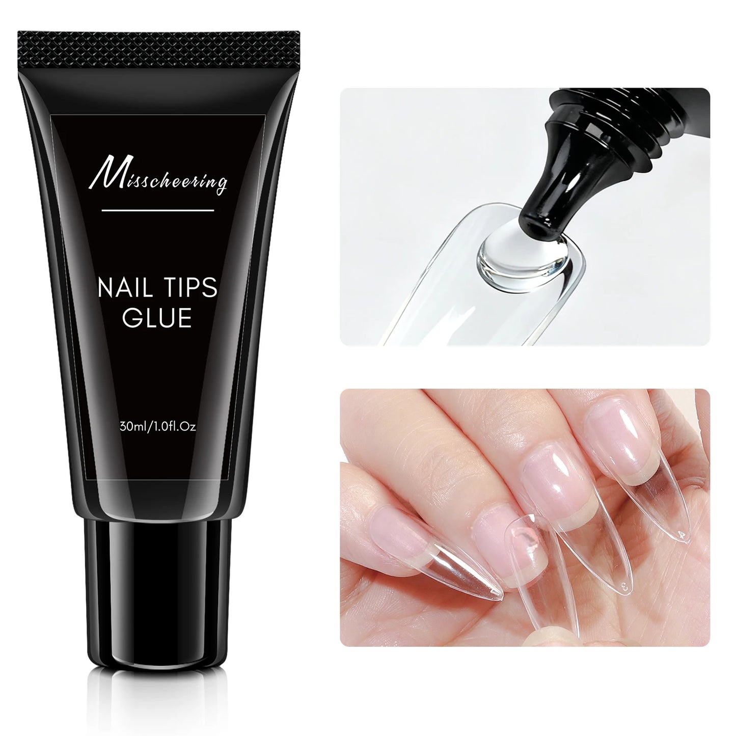 Colle Gel Strass Ongles 30ml - Adhésif Super Fort Décoration Nail Art DIY Cristaux 3D Gemmes Bijoux Paillettes