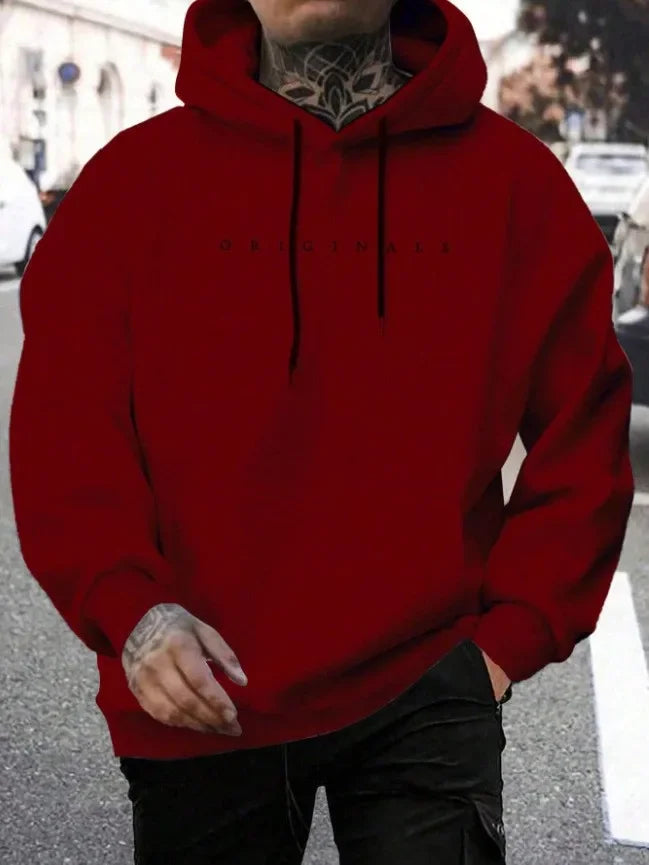 Sweat à Capuche Unisexe ORIGINALS - Pull Imprimé Lettres Manches Longues | Mode Décontractée Chaud