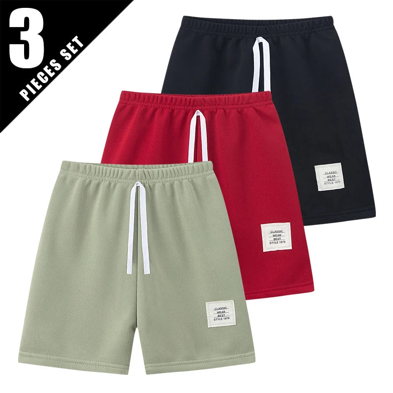 Short Enfant Coton Confortable - Pantalon Sport Loisirs Multi-Couleurs
