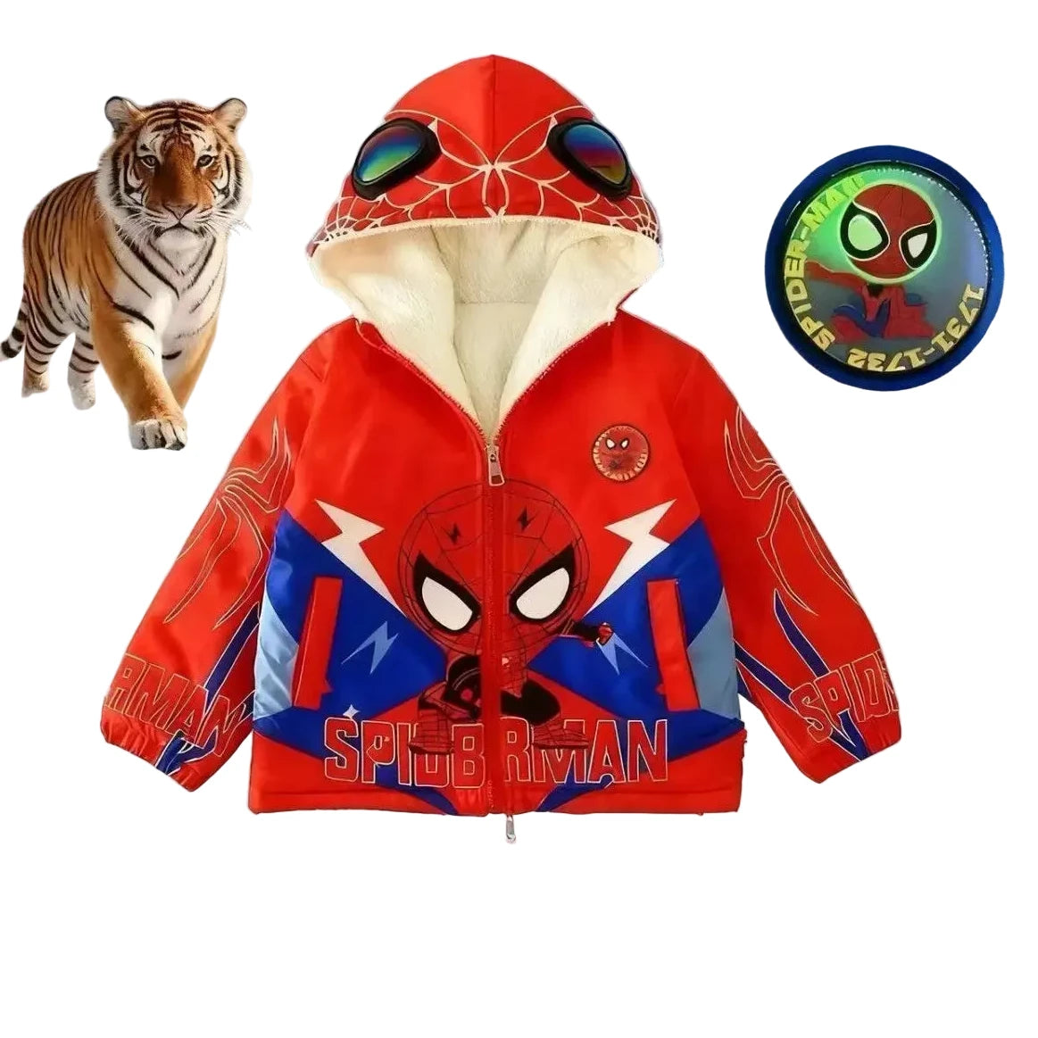 Veste Spiderman Enfant Unisexe - Doublée Polaire Chaude Confortable