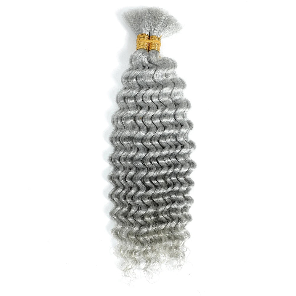 Mèches Cheveux Humains Tressage Deep Wave 100g - Sans Trame Micro Braiding Boho Braids