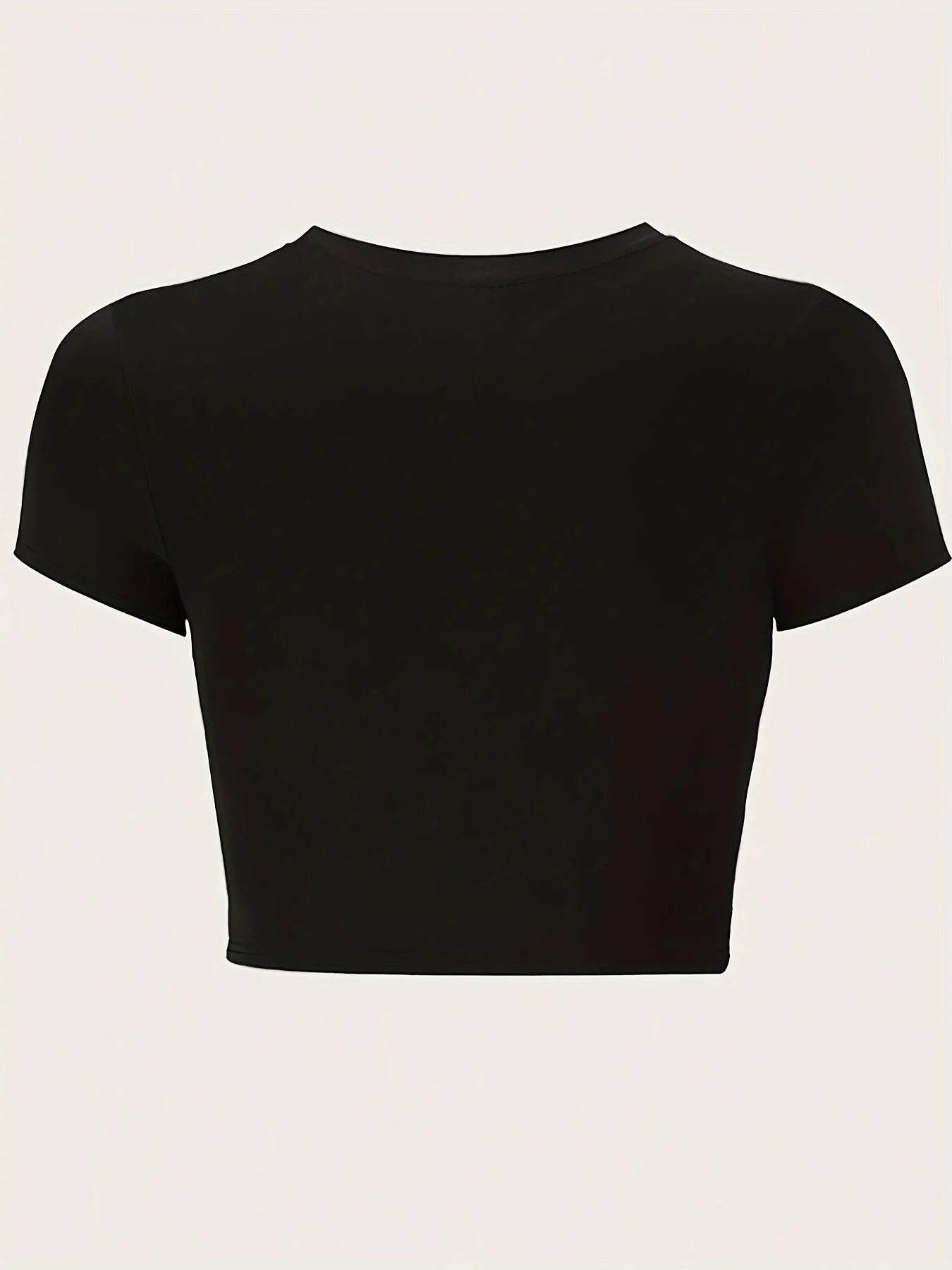 Crop Top GOD FAVORITE Y2K - Col Rond Manches Courtes Printemps Été Femme Funny Baby Tee