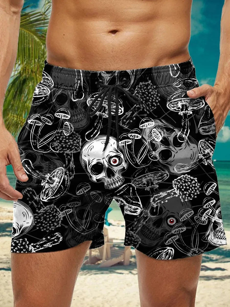 Short de Bain Homme Hawaïen Imprimé Floral 3D - Maillot Séchage Rapide Plage Sport Été