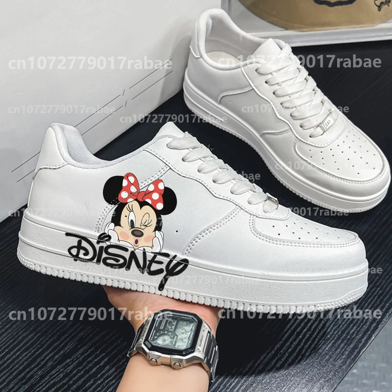 Baskets Mickey Minnie Mouse Adulte - Sneakers Plateforme Graffiti 3D Unisexe Skateboard