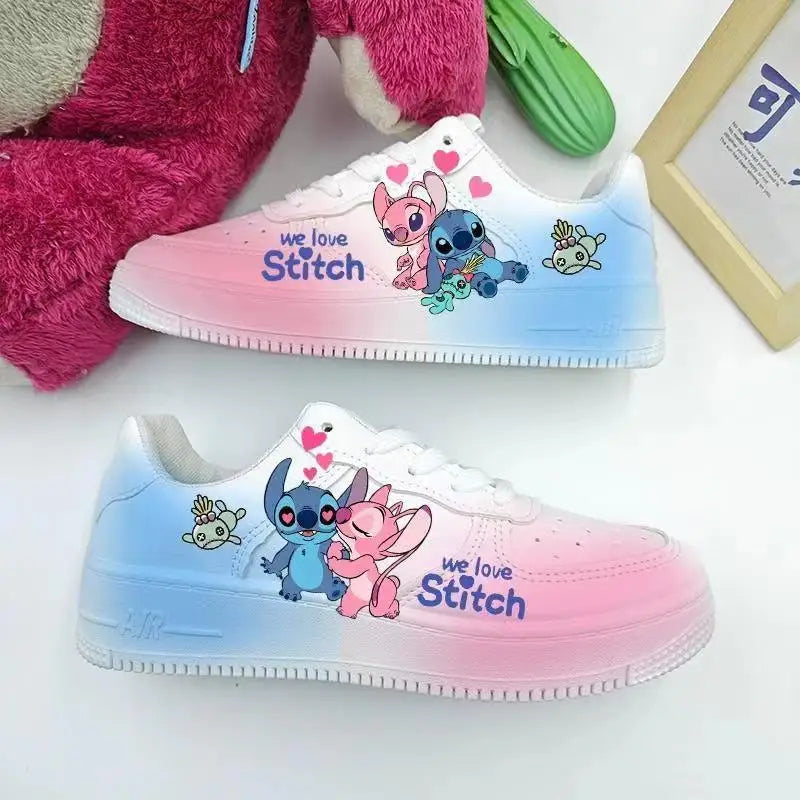 Baskets Montantes Enfant Disney Stitch - Chaussures Cartoon Légères Respirantes Casual Couple Automne