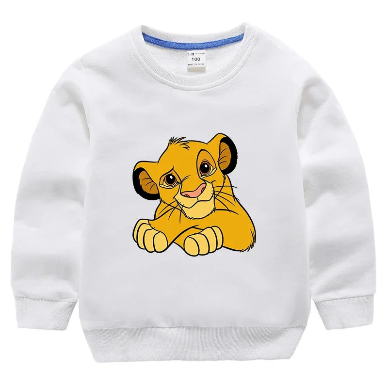 Sweat Enfant Disney Le Roi Lion Printemps Automne - Manches Longues Fashion Garçon Fille