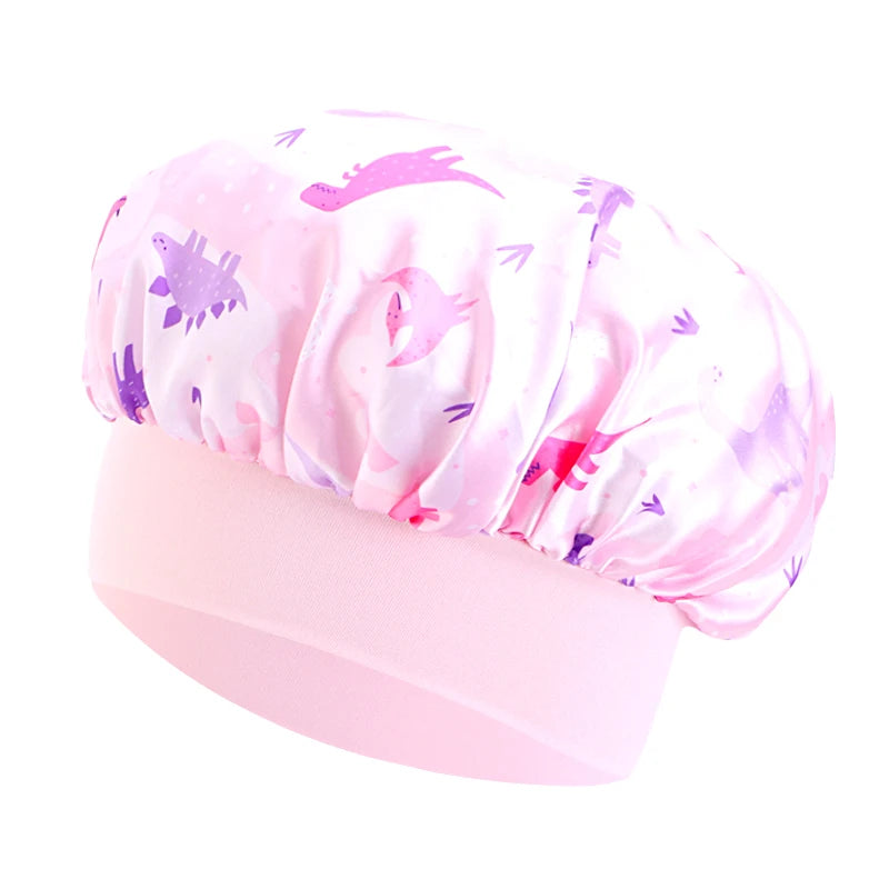 Bonnet Satin Bébé Respirant - Chapeau Nuit Élastique Imprimé Enfant
