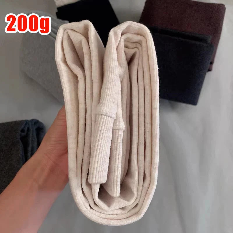 Collants Femme Fashion Gris Tricotés Pression - Automne Hiver Taille Haute Élastiques Streetwear Stocking 2026 Basic Pantyhose