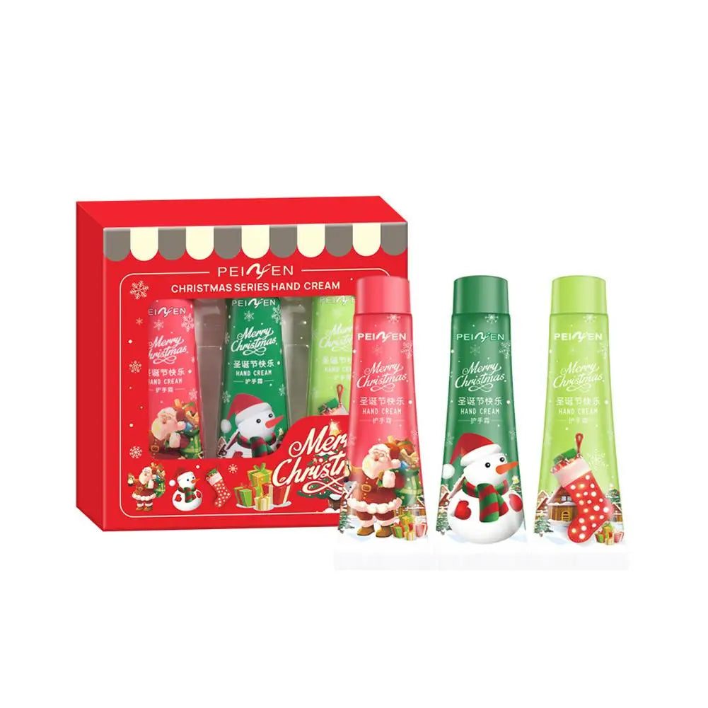 Coffret Crèmes Mains Noël - Hydratantes Rafraîchissantes Nourrissantes Soin Mains Festif