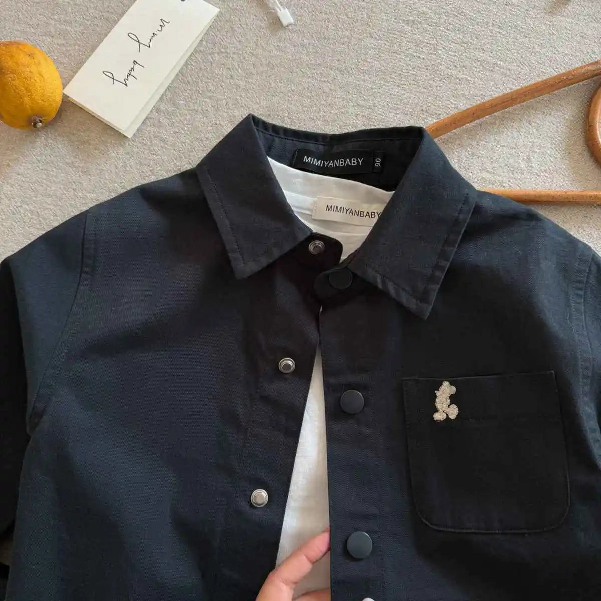 Chemise Enfant Casual - Cartoon Couleur Unie - Blouse Garçon Fille Printemps Automne